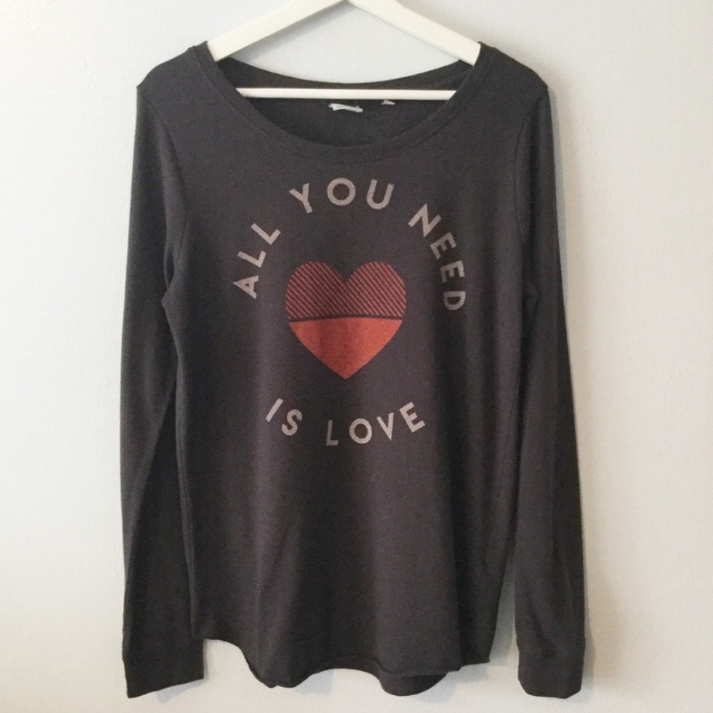 Junk Food Long Sleeve Love Shirt XL